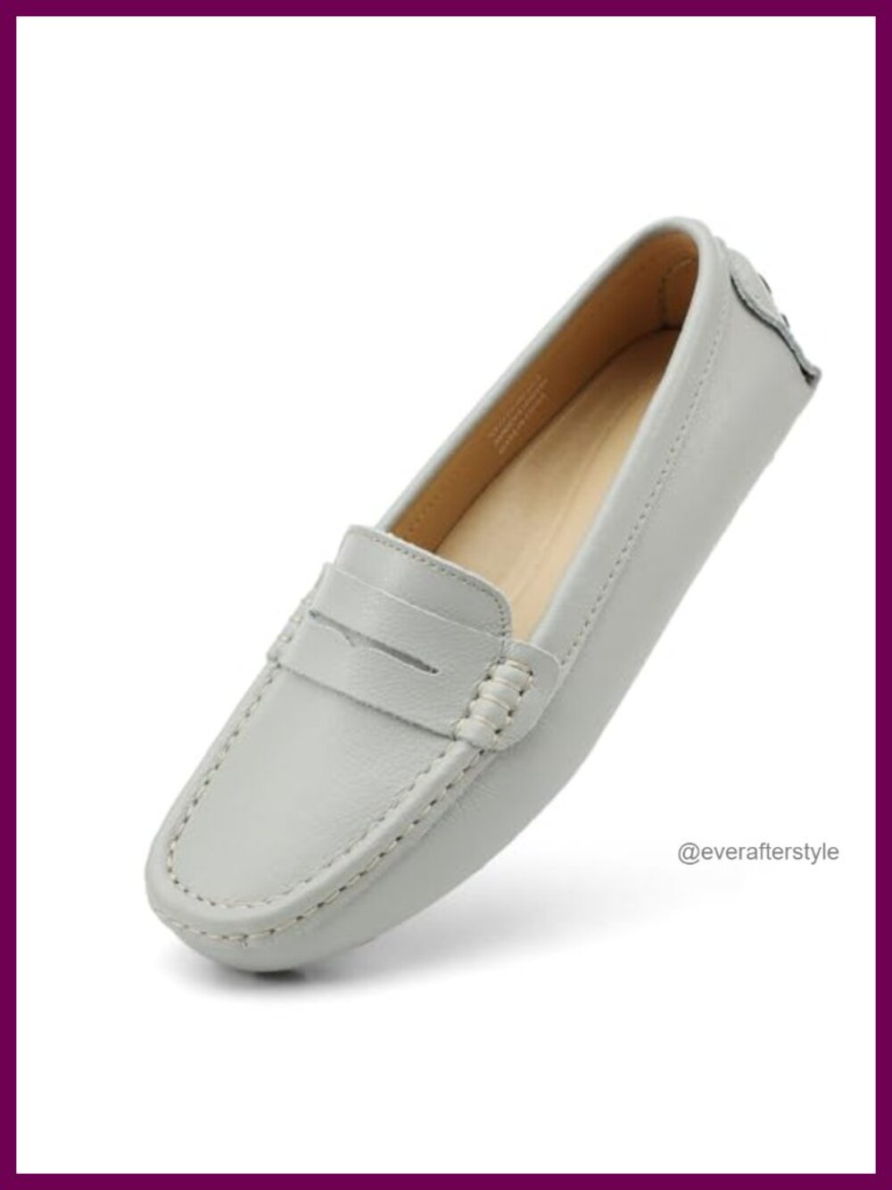 Artisure Women's Leather Penny Loafers Comfort Slip-On Walking Flats